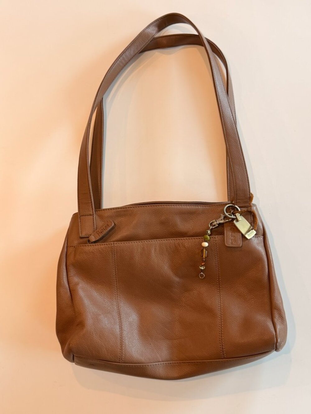 Rolfs Vintage Brown Leather Shoulder Bag Boho Classic Handbag